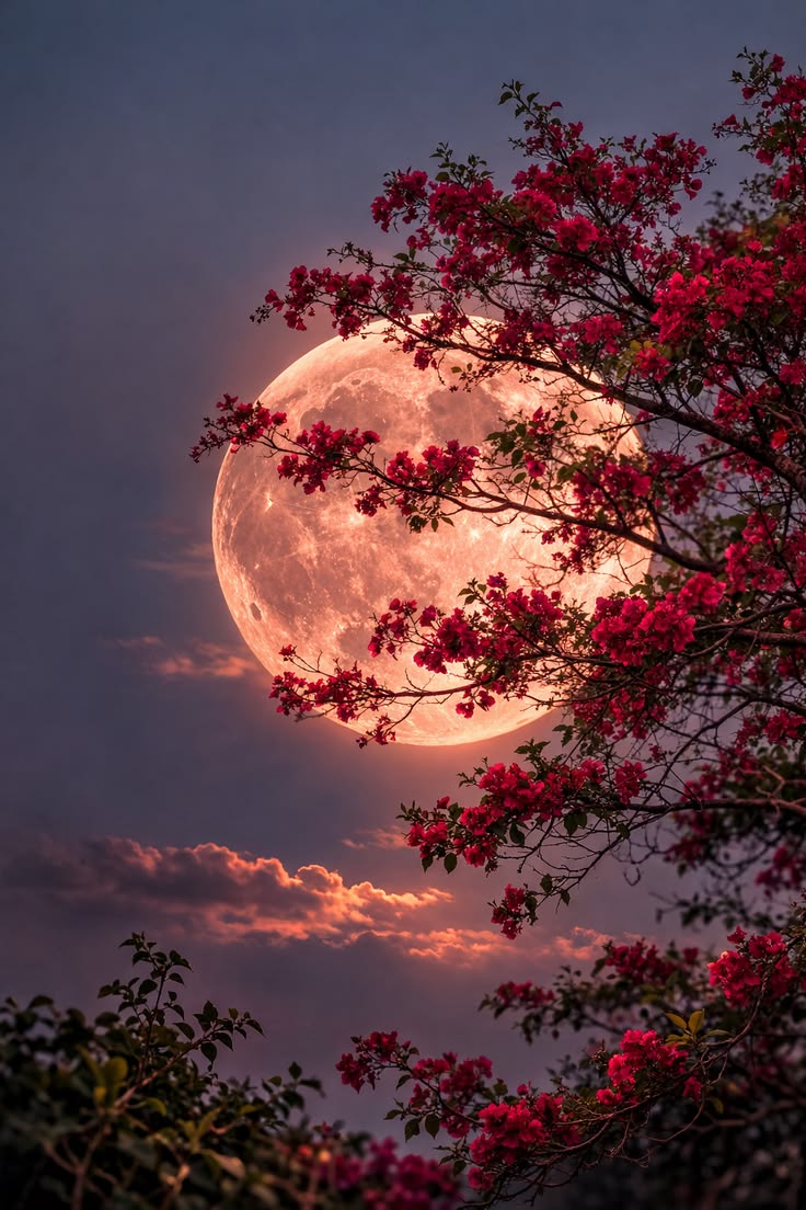 The Blooming Pink Full Moon 🌕🌸