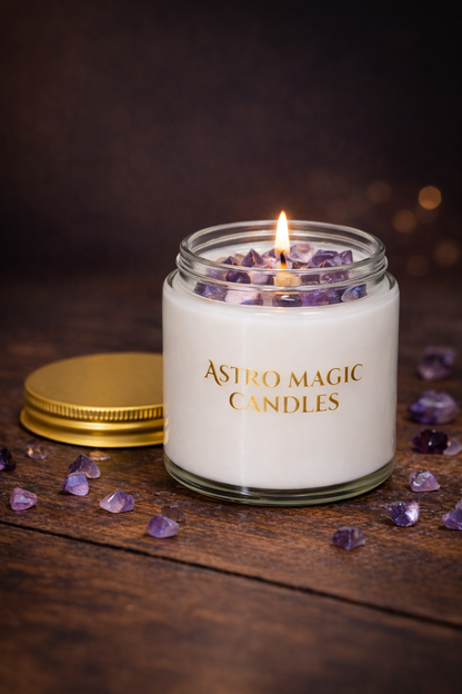 🎁 GIFT - When you reach 70£ 🎁/ Astro Mini Ritual Candle — Crystal Infused
